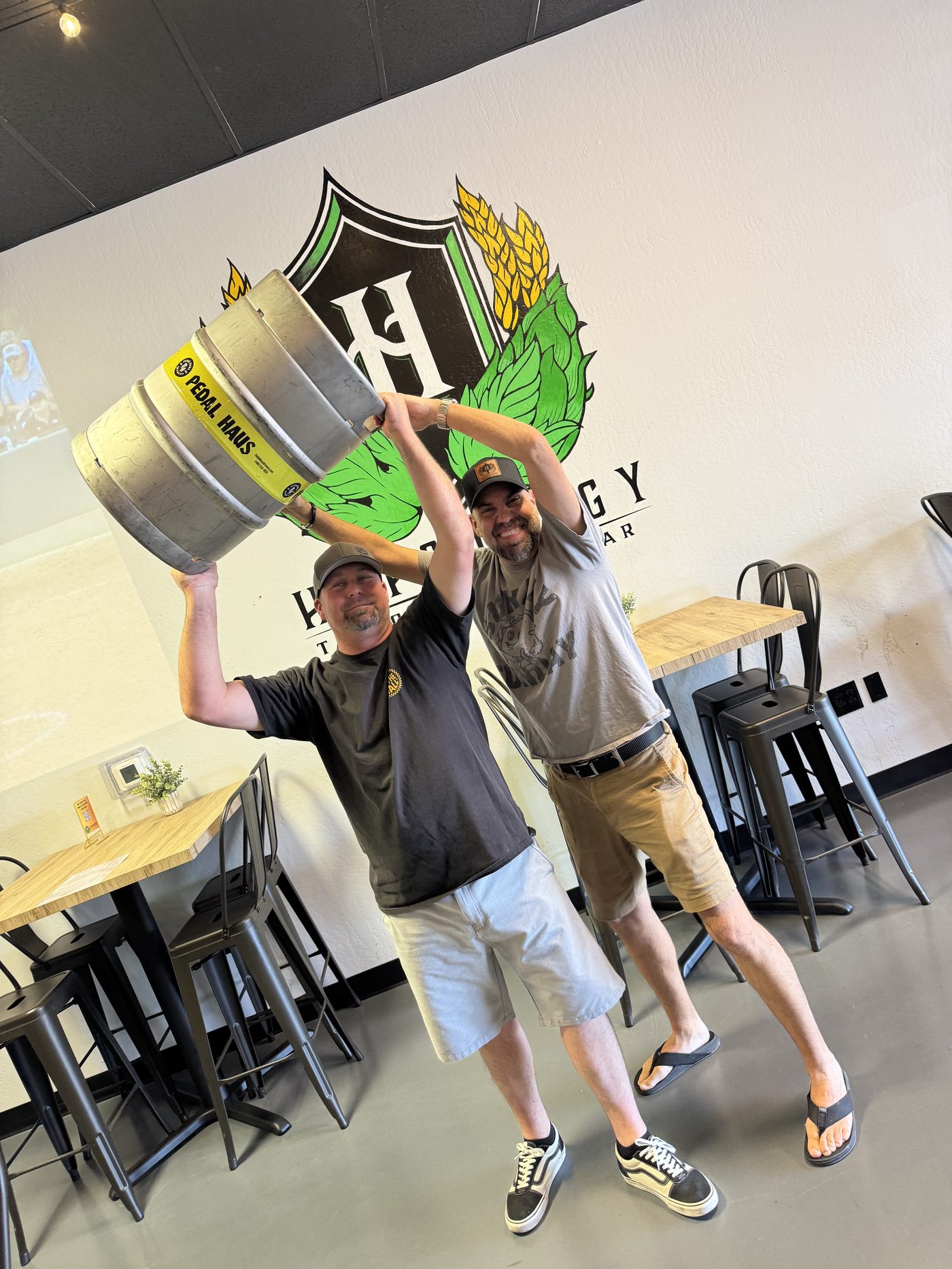 Friends celebrating at Hopsology