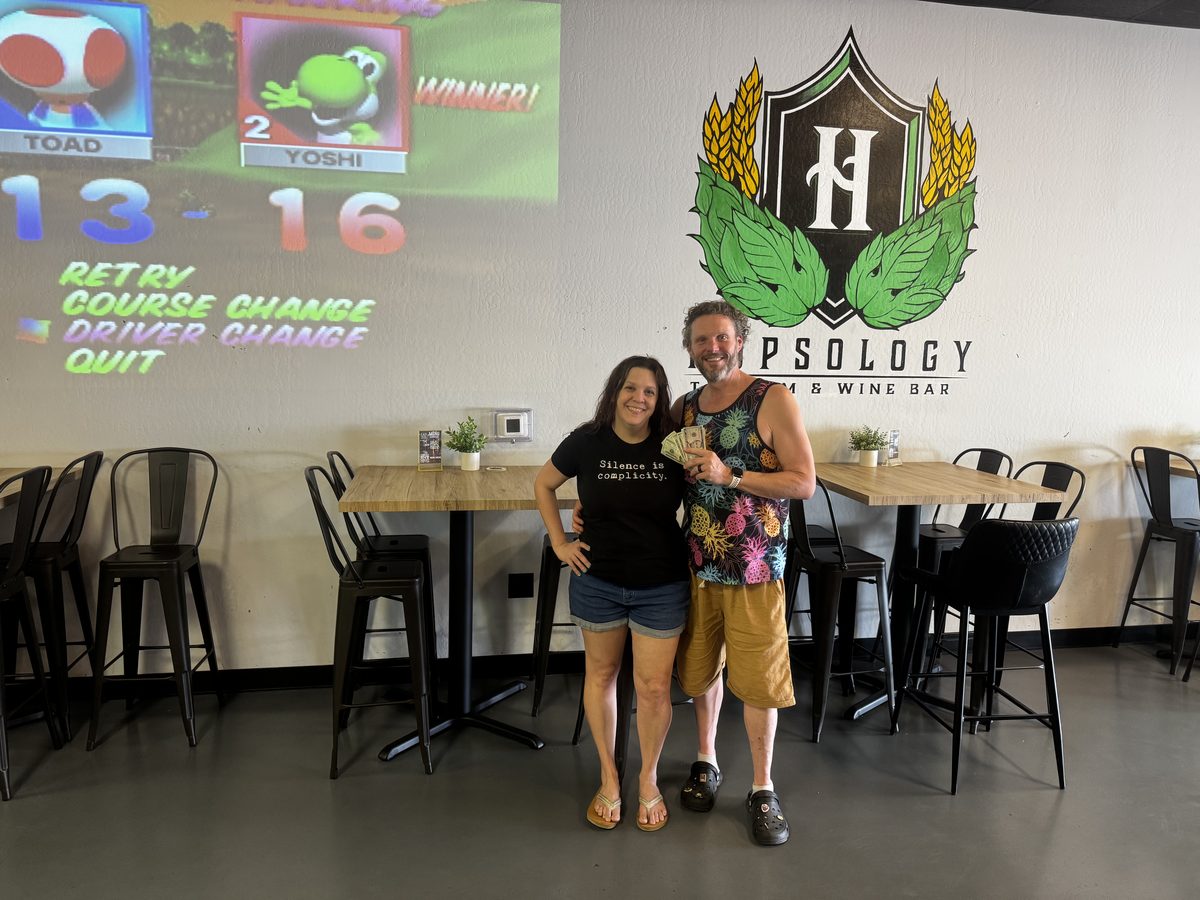 Retro N64 tournament winners at Hopsology